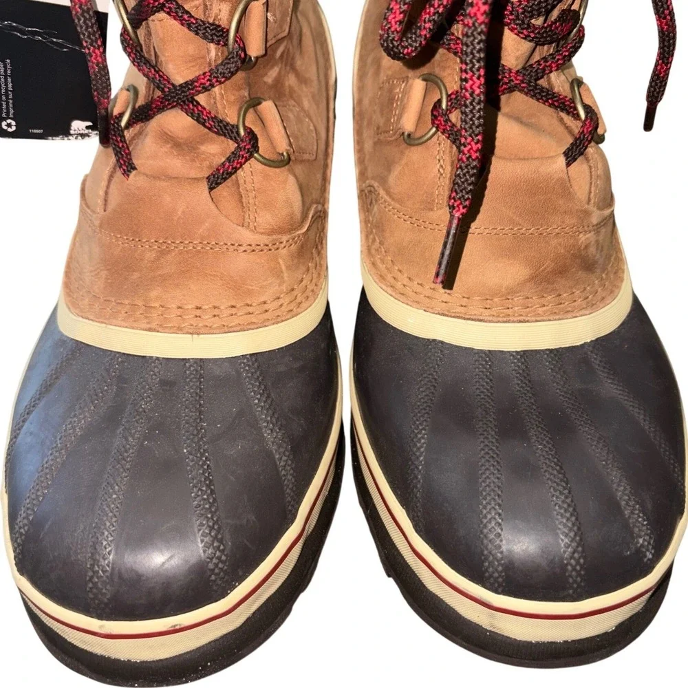 NWT Sorel Mens Caribou Waterproof Insulated Winter Snow Boots Buff Size 12